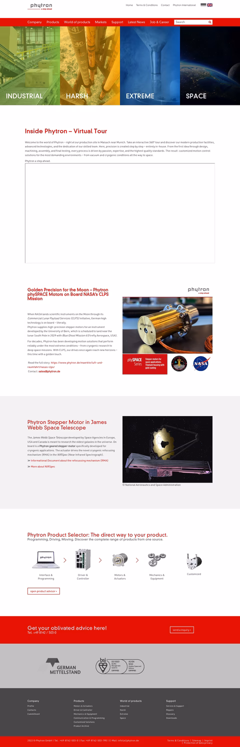 Phytron Homepage 1440px