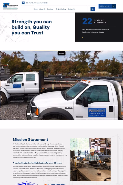 Piedmont-Fabrications Homepage 1440px