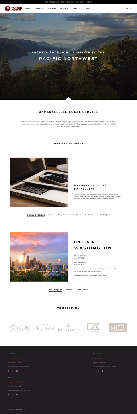Pioneer-Packaging Homepage 1440px