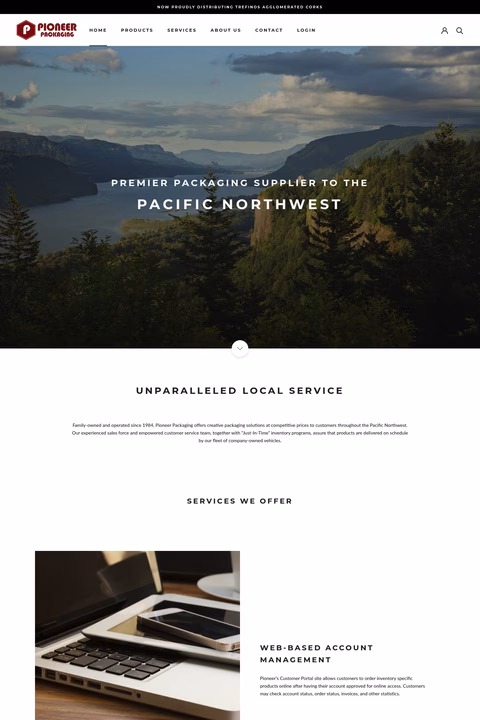 Pioneer-Packaging Homepage 1440px