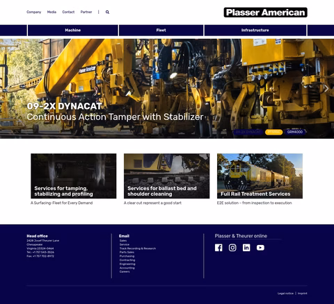 Plasser-American Homepage 1440px