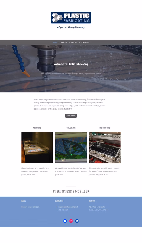 Plastic-Fabricating Homepage 1440px