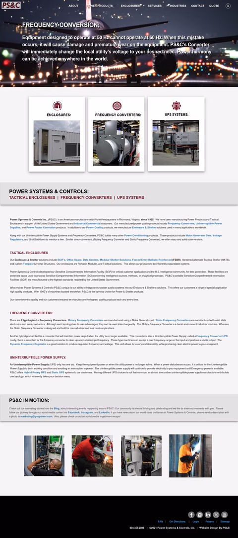 Power-Systems-Controls Homepage 1440px