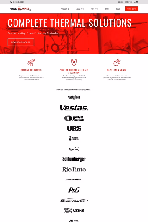 Powerblanket Homepage 1440px