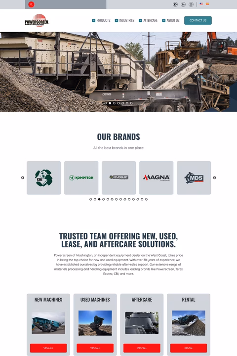 Powerscreen-Of-Washington Homepage 1440px