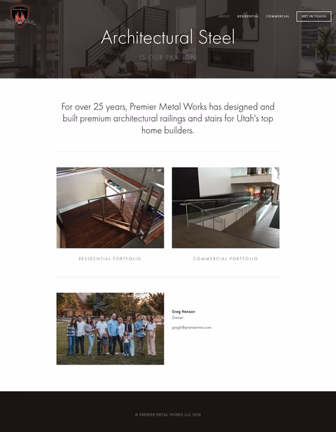 Premier-Metal-Works Homepage 1440px