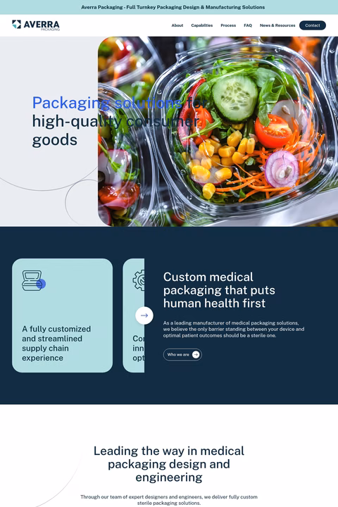 Averra-Packaging Homepage 1440px