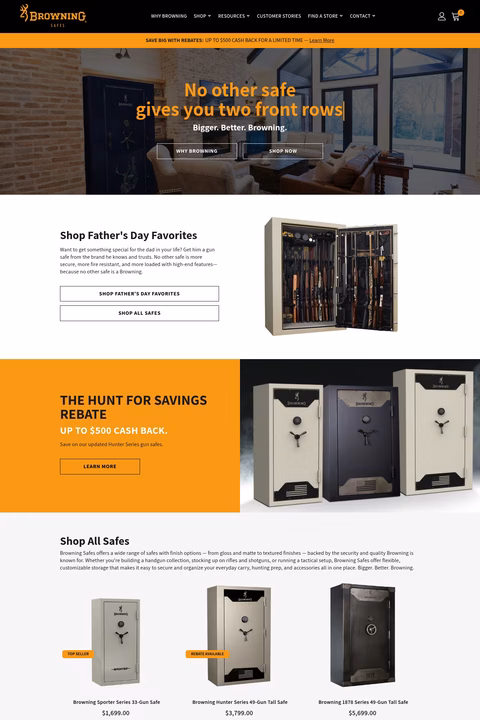 Browning-Safes Homepage 1440px