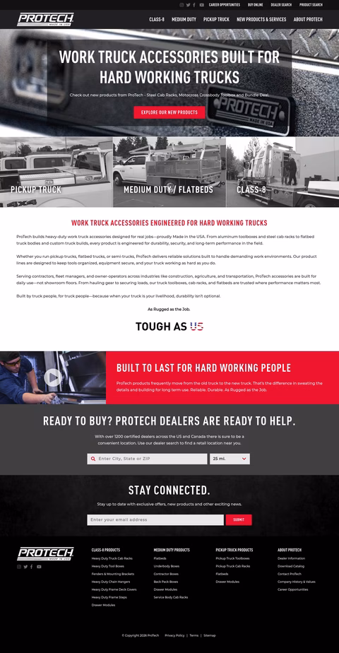 Protech-Industries Homepage 1440px