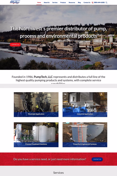 Pumptech Homepage 1440px