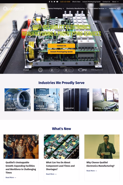 Qualitel Homepage 1440px