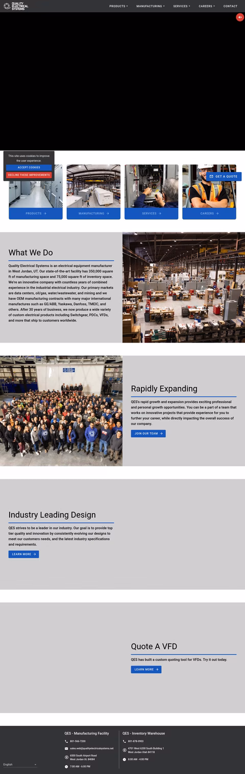 Quality-Electrical-Systems Homepage 1440px
