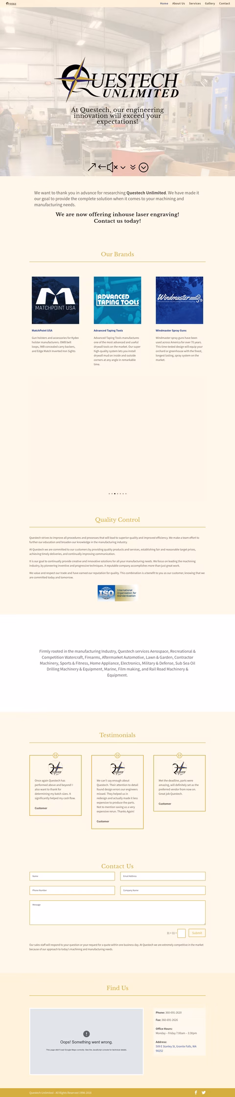Questech-Unlimited Homepage 1440px