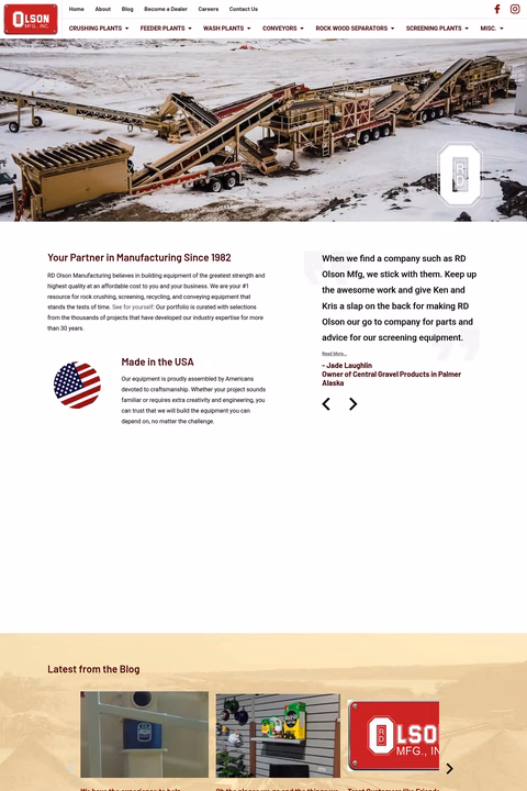 R-D-Olson-Manufacturing Homepage 1440px