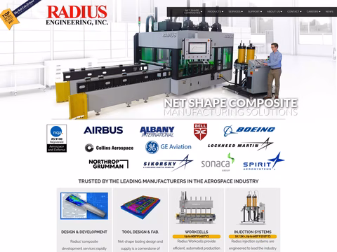 Radius-Engineering-Inc Homepage 1440px