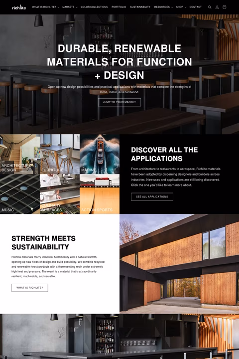 Richlite-Company Homepage 1440px