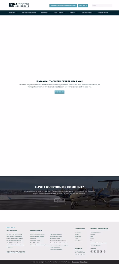 Raisbeck-Engineering Homepage 1440px