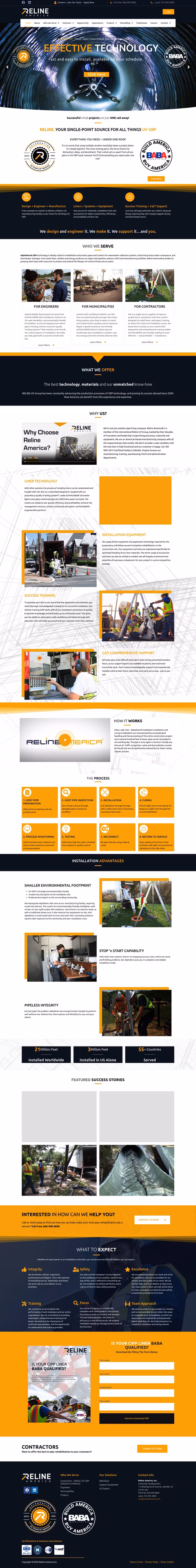Reline-America Homepage 1440px