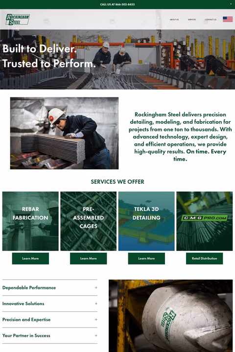 Rockingham-Steel Homepage 1440px