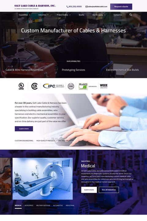 Salt-Lake-Cable-Harness Homepage 1440px