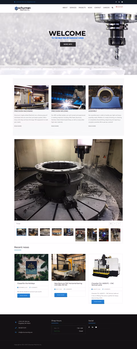 Schurman-Machine Homepage 1440px