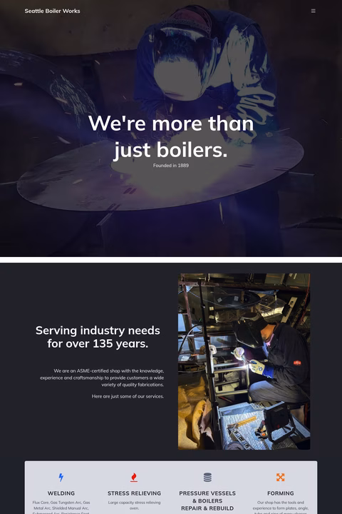 Seattle-Boiler-Works Homepage 1440px