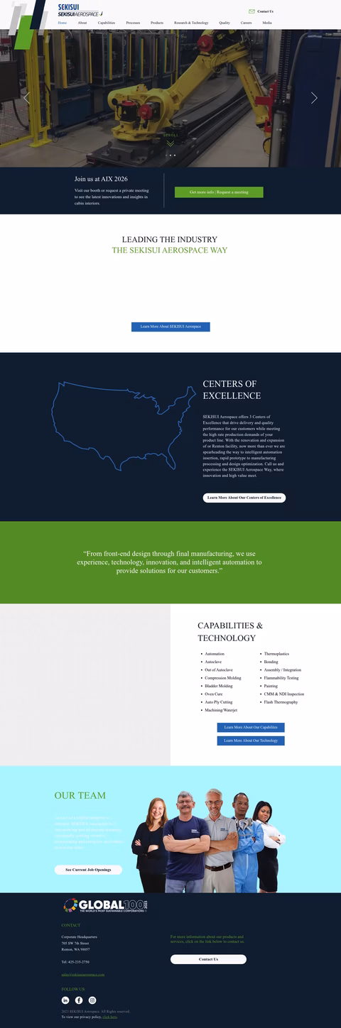Sekisui-Aerospace Homepage 1440px