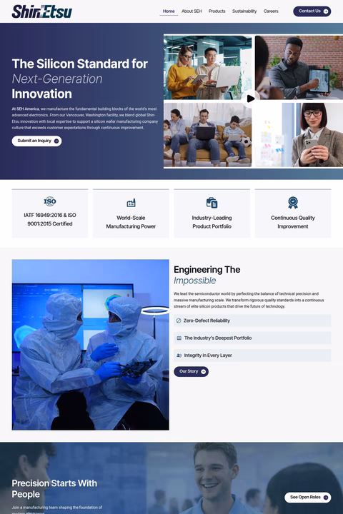 Shin-Etsu-Handotai-America Homepage 1440px