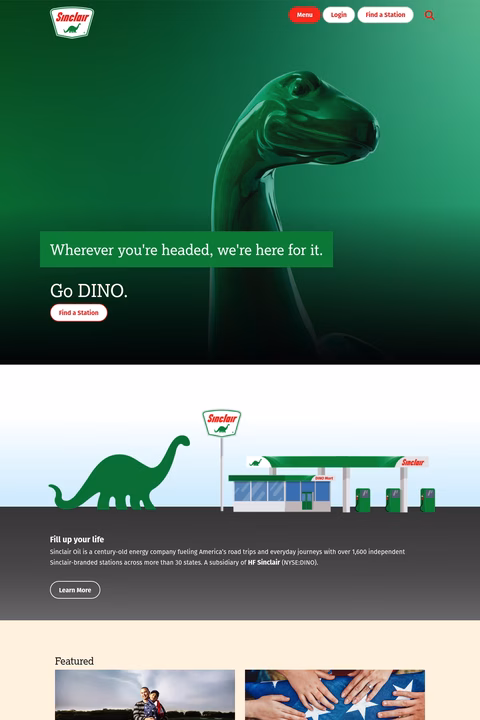 Sinclair-Oil Homepage 1440px