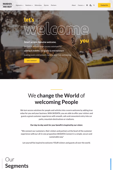 Skidata Homepage 1440px