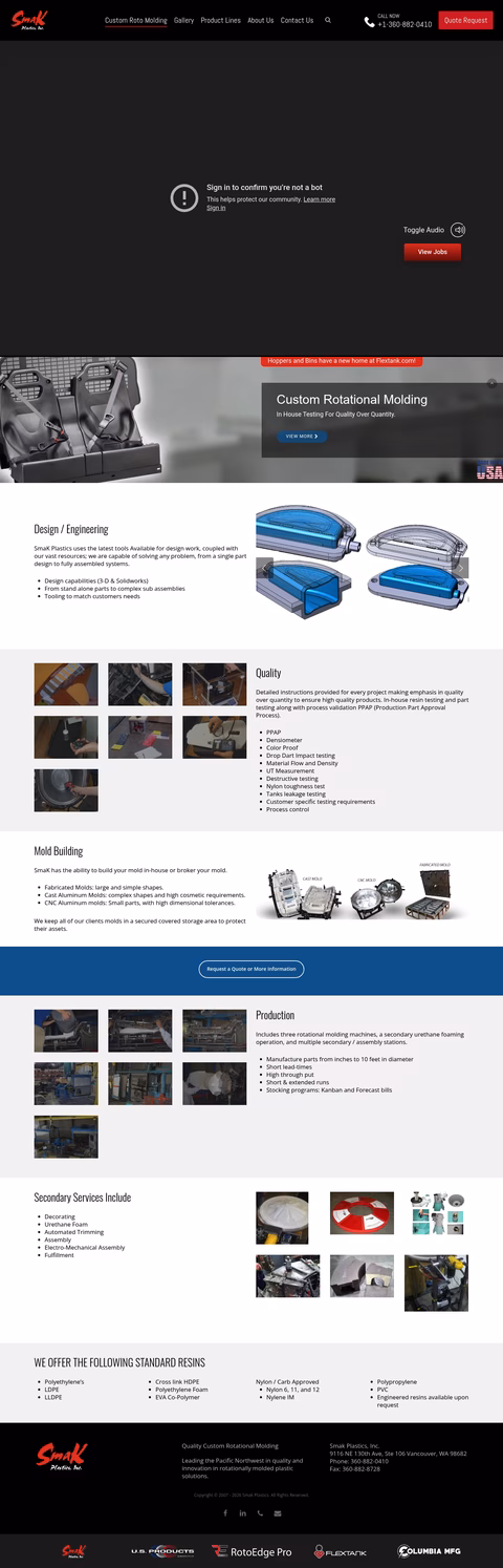 Smak-Plastics Homepage 1440px