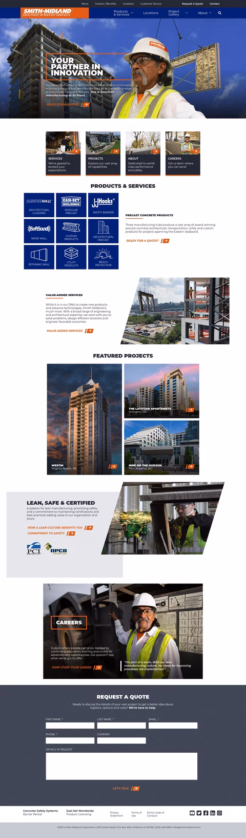 Smith-Midland Homepage 1440px