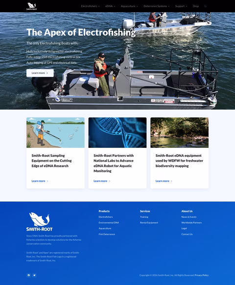 Smith-Root Homepage 1440px