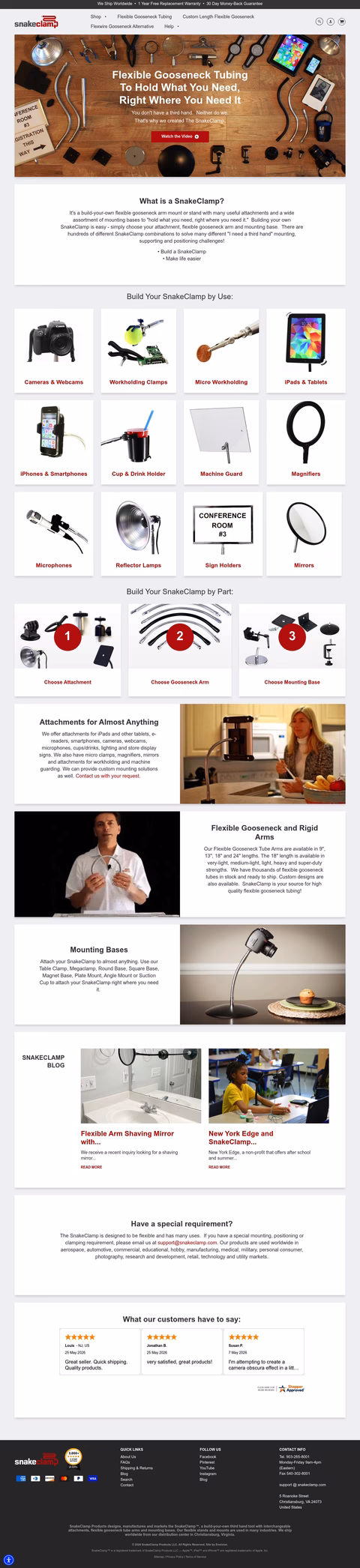 Snakeclamp-Products Homepage 1440px