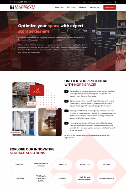 Spacesaver-Storage-Solutions Homepage 1440px