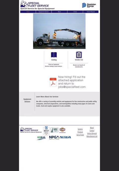 Special-Fleet-Service Homepage 1440px