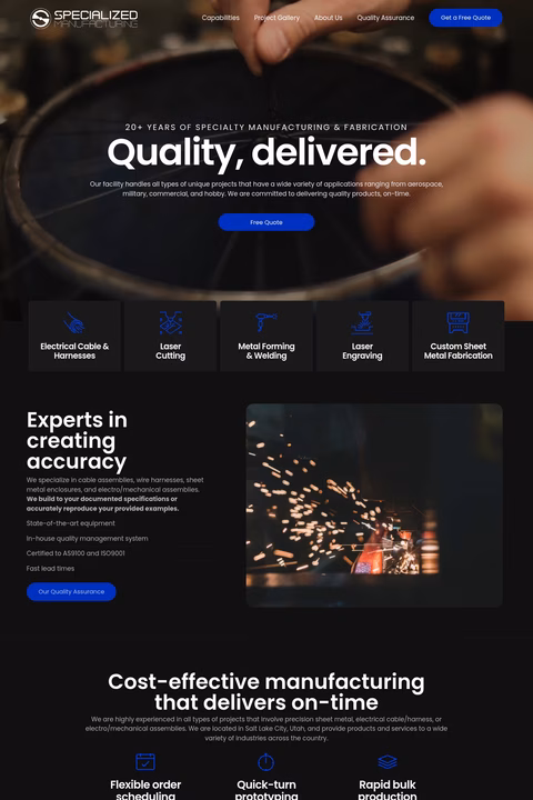 Specialized-Manufacturing Homepage 1440px