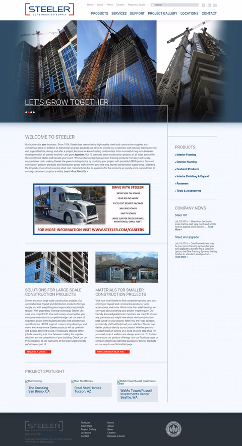 Steeler-Construction-Supply Homepage 1440px