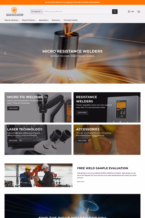 Sunstone-Welders Homepage 1440px