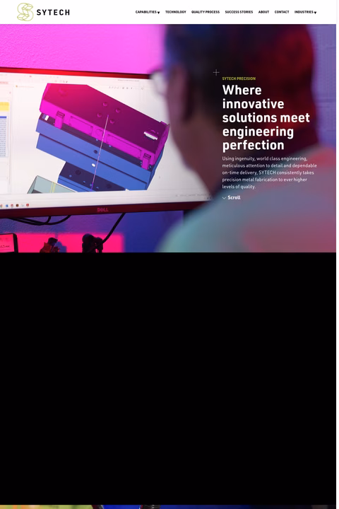 Sytech-Precision-Manufacturing Homepage 1440px