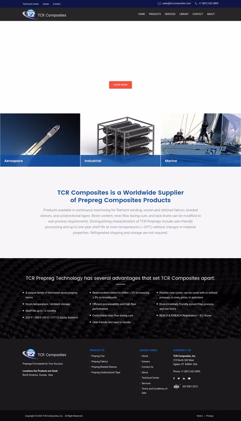 Tcr-Composites Homepage 1440px