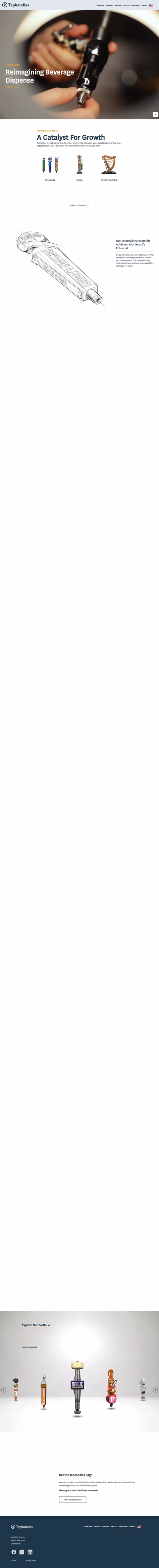 Taphandles Homepage 1440px