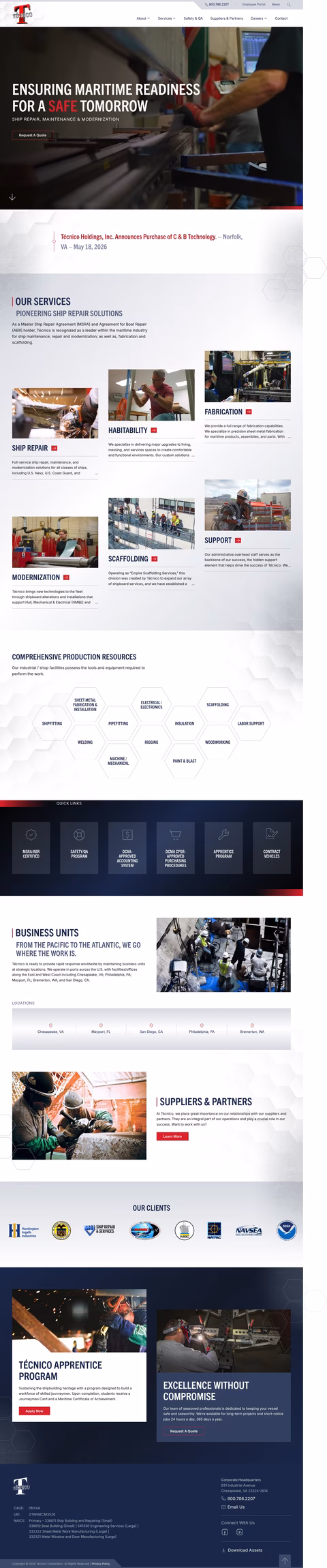 Técnico Homepage 1440px