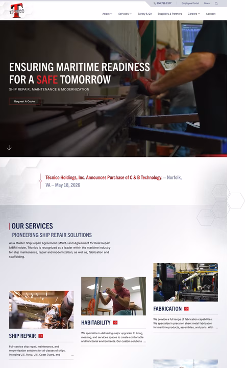 Técnico Homepage 1440px