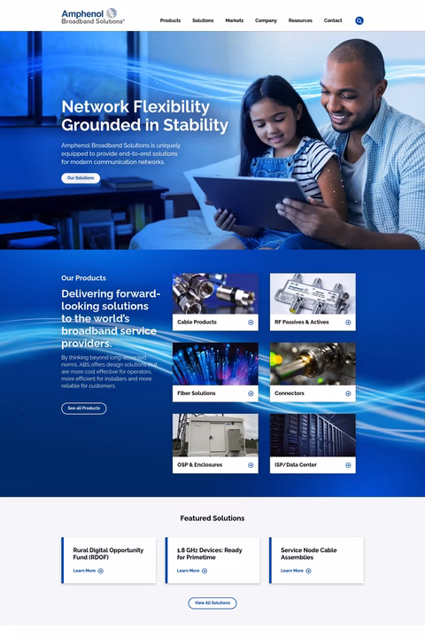 Amphenol-Broadband-Solutions Homepage 1440px