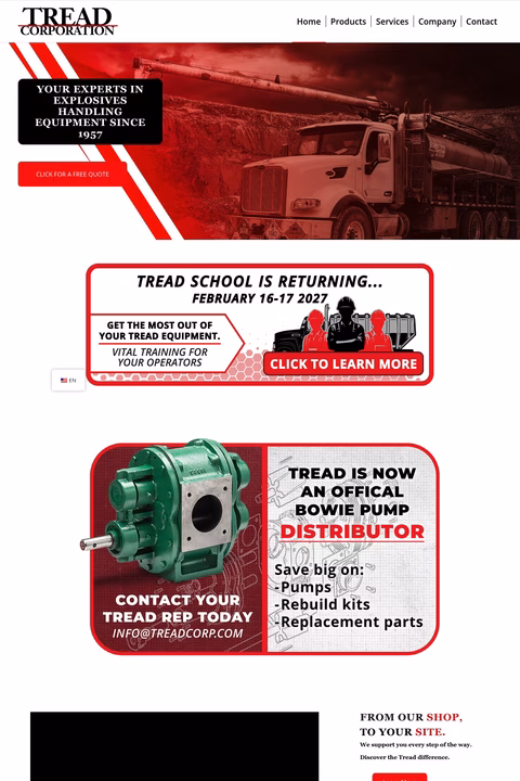 Tread-Corporation Homepage 1440px