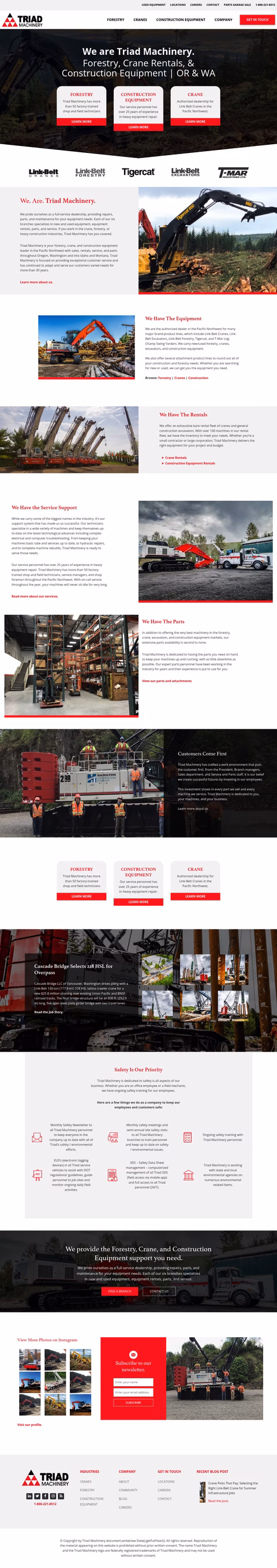 Triad-Machinery Homepage 1440px