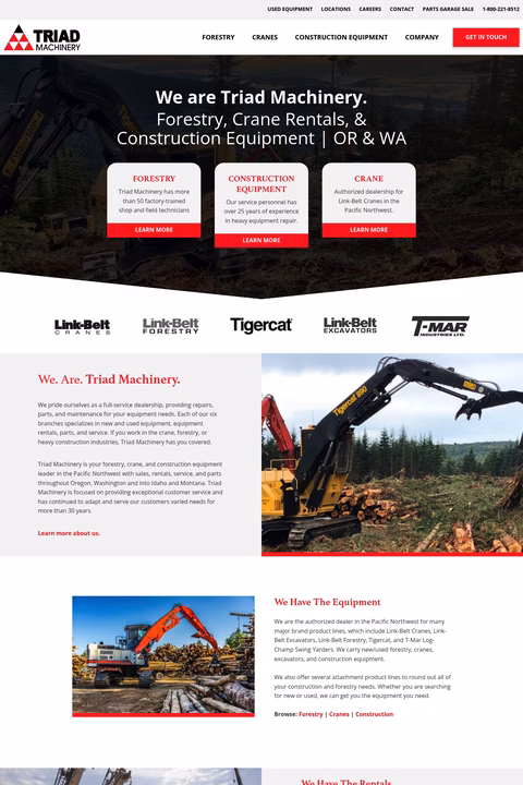 Triad-Machinery Homepage 1440px