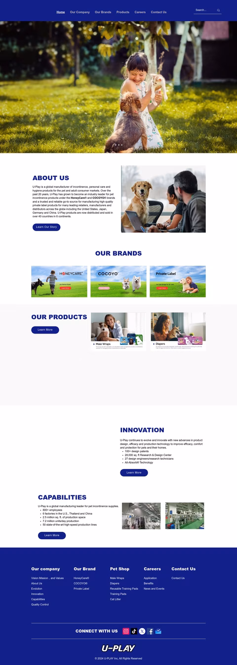 U-Play-Pet-Care Homepage 1440px