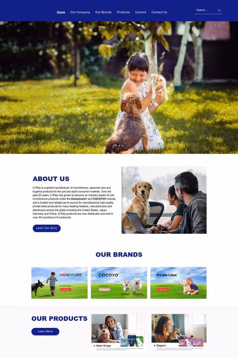 U-Play-Pet-Care Homepage 1440px
